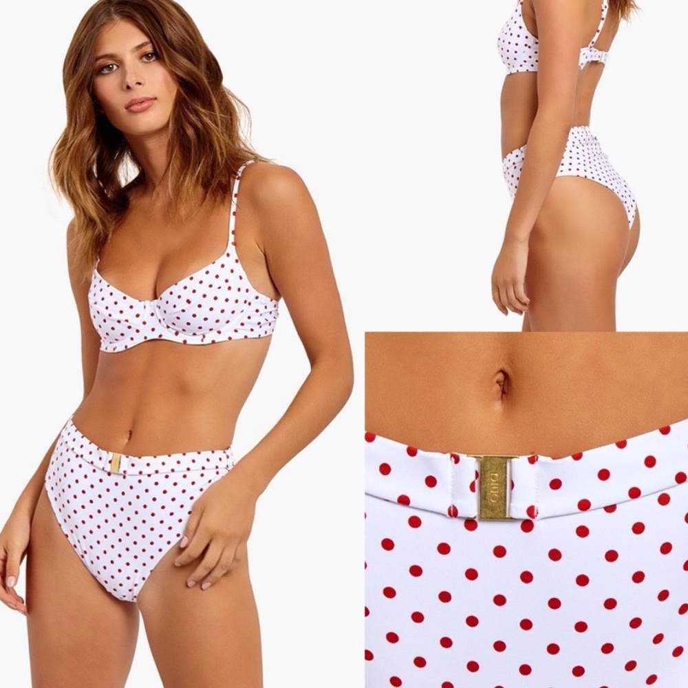 WeWoreWhat Emily Belted High Waist Bikini Bottom
